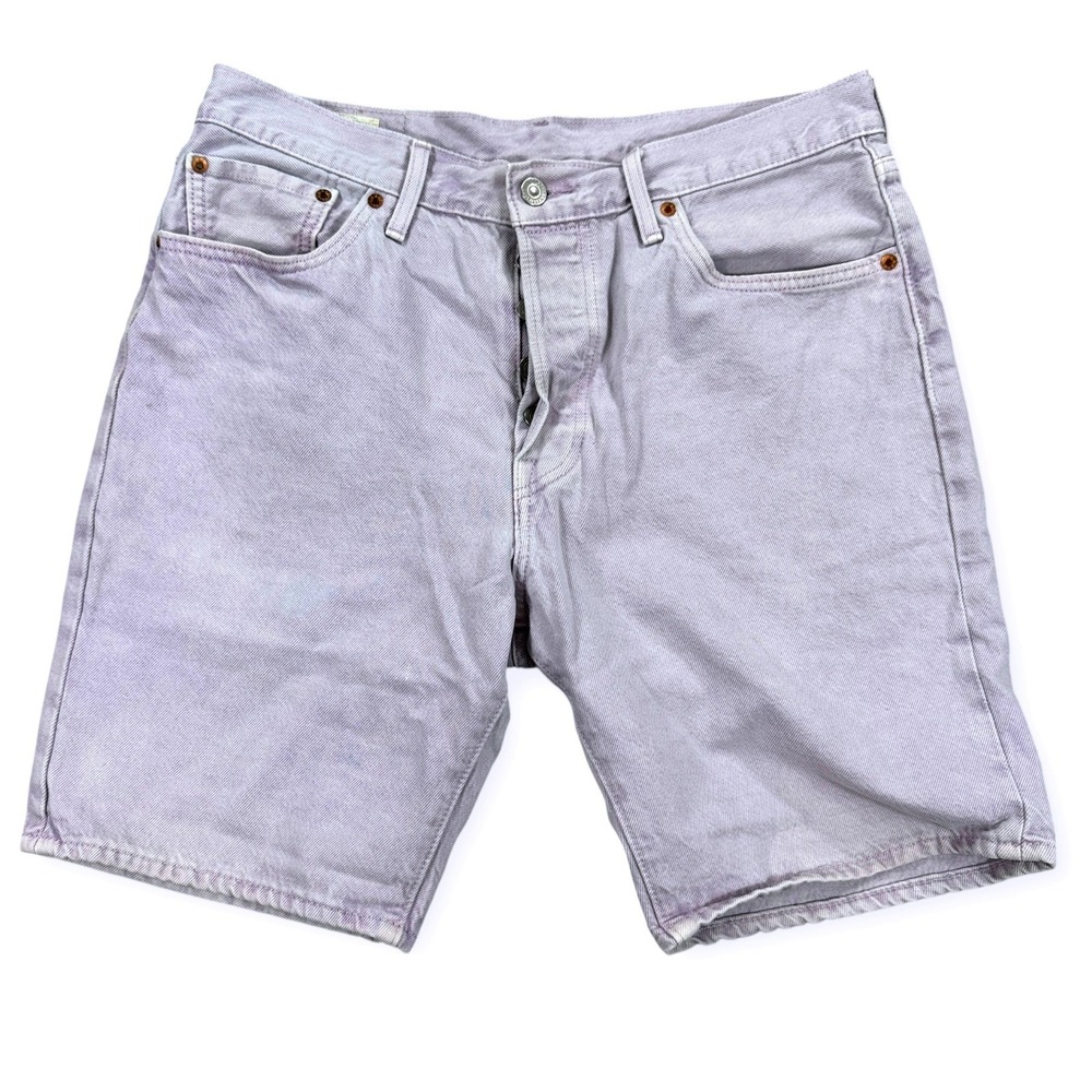 Levi's Shorts Men's 32x29 Light‎ Purple Wash Denim Premium 501 Button Fly Jean